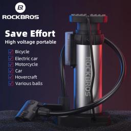 Rockbros bicicleta bomba de alta pressão da bicicleta bomba av/fv inflator ar portátil pé bomba mtb bicicleta acessórios - Image 1