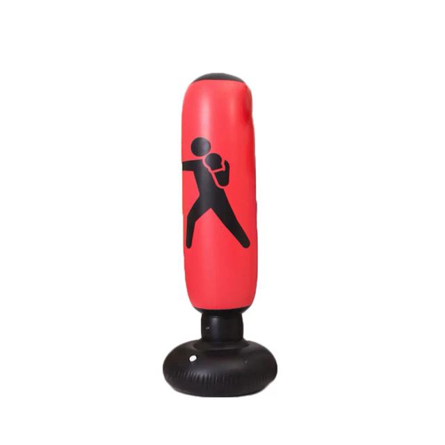 Saco de Boxe Inflável Vertical de 1,6m para Treinamento de Luta - Ideal para Crianças e Adultos (sem Bomba Inclusa)