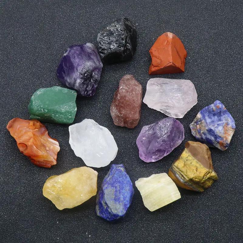 Conjunto De Pedras De Chakra Mineral Natural, Cristal De Cura De Reiki, Enfeites De Feng Shui, Decoração De Halloween, Quartzo - Image 1