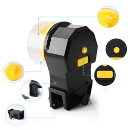 Alimentador de peixes automático para aquário, braçadeira ajustável, dispensador com temporizador, alimentação para peixes pequenos, tartarugas, tanque aquático - Image 3