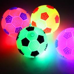 Crianças led luz bola bouncy piscando futebol brilhante som squeaky brinquedos para crianças - Image 1