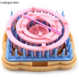 6 pçs ferramentas de tricô tear flor padrão fabricante fio lã agulha tricô tear máquina costura ferramentas crochê gancho conjunto - Image 1