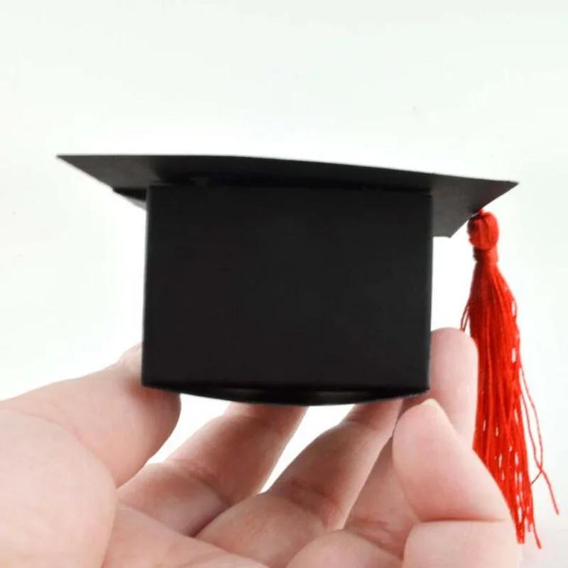 25/50pcs médico chapéu cap caixa de doces caixa de embalagem de presente para decoração de festa de formatura de solteiro fornece diy parabéns sacos de presente - Image 1