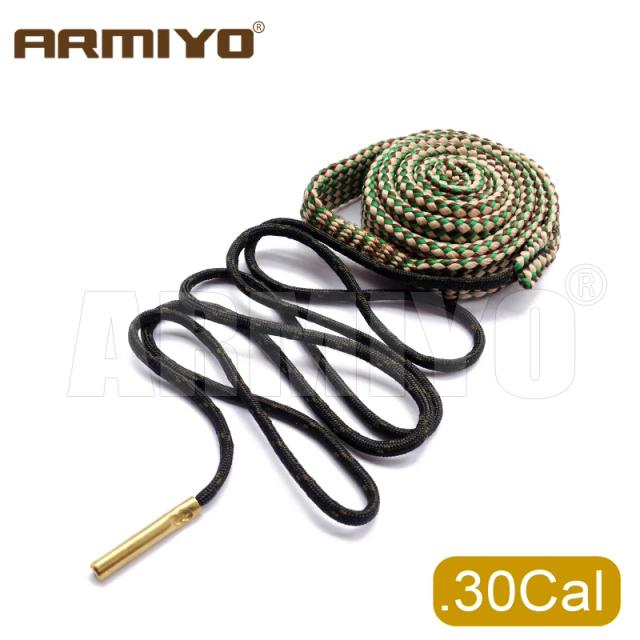 Kit Completo de Limpeza para Armas - Inclui Escova Bore e Corda Limpa para Calibres 17, 22, 30, 38, 45, 12GA e 20GA