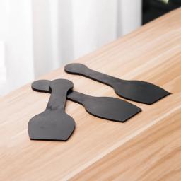 Ferramentas da arte da cerâmica preto plástico clapper argila espátula amassar pá lama diy escultura cerâmica ferramenta auxiliar ferramentas de modelagem - Image 2