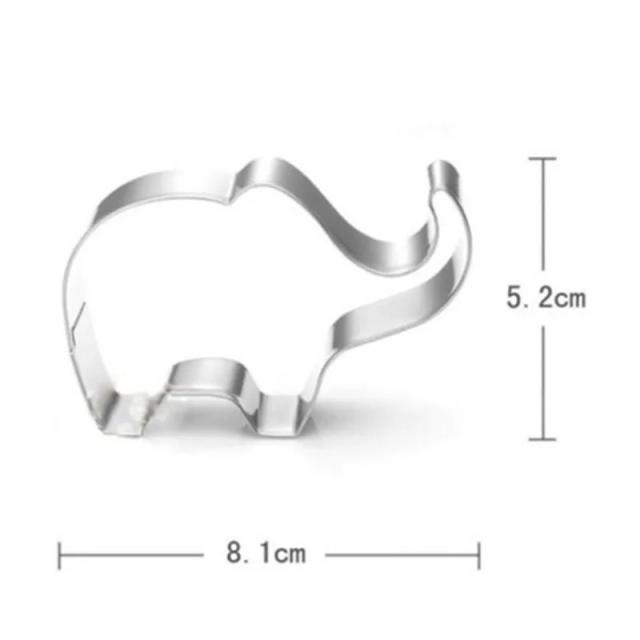 Moldes e Cortadores de Biscoito em Formato de Elefante para Confeitaria e Artesanato