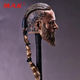 Viking Head Sculpt para Homens, Bonecas Figuras de Ação, Head Sculpt, Trança para 12 ", Escala 1:6 - Image 1