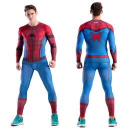 Ternos do esporte de compressão dos homens correndo conjunto ginásio roupas de treino roupas esportivas fitness ajuste seco camisa collants cosplay mma bjj rashguard - Image 2