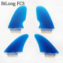 Nova quilha quad fin barbatanas de prancha 4 pçs conjunto para lok caixa azul gfk fibra de vidro l + m tamanho venda quente surf fin - Image 1