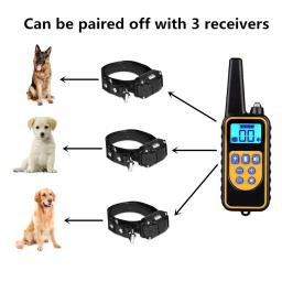 Coleira de treinamento para cães, dispositivo elétrico de treinamento para animais de estimação, com controle remoto e à prova d'água, 3 canais, recarregável - Image 5