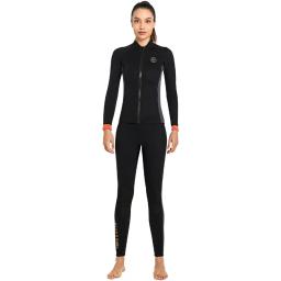 Jaqueta de manga longa Neoprene Wet Suit para homens e mulheres, maiô térmico de mergulho 3mm, camisa de mergulho, colete de surf, top - Image 2