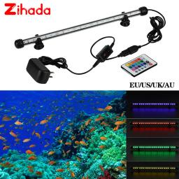 Aquário com lâmpada colorida rgb, 19-49cm, controle remoto, para mergulho, 90-260v, aquario, lâmpada para plantas, tanque de peixes, jardim - Image 2