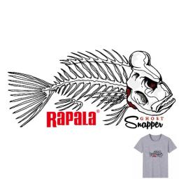 Ferro De Transferência De Calor Em Patches para Roupas, Moda Peixe Osso, Adesivos Térmicos, Decoração De Impressão, T-Shirt, DIY, 17x8cm - Image 4