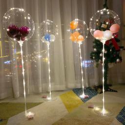 Balões de led para decoração, casa e festa, suporte, balões metalizados em látex, para decoração de casamento, casa, globos - Image 6