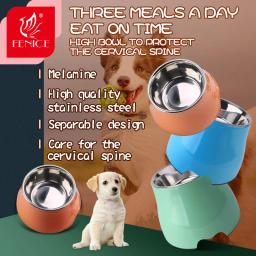 Tigelas de alimentação em aço inoxidável Fenice, Pet Food e Alimentador de água, Prato para cães pequenos, Cat and Puppy Supplies - Image 1