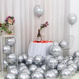 Kit de balões metalizados em prata branco, 125 pçs, arco, guirlanda 4d, bola, chá de bebê, decoração de casamento, plano de fundo, parede, suprimentos para festas - Image 3