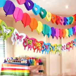 Cortina decorativa para festas de aniversário, guirlanda de borboleta, flores, bandeira, feliz aniversário, casamento, lembrança, chá de bebê, 6z, 3m - Image 2