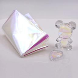 Filme a laser Transparente Adesivos de Papel, DIY Artesanato Decalques Suprimentos, Folha Holográfica Artesanal, Resina Jóias Material, 50cm, 1 Pc - Image 3
