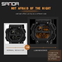 Sanda-relógio digital à prova d'água para homens, cronógrafo, esportes, natação, estilo g, 50m - Image 4