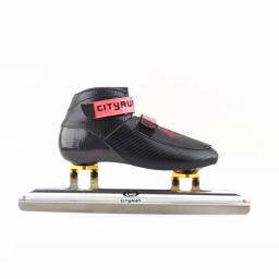 Cityrun patins de gelo sapatos com 380mm 410mm 430mm prata 62 faca fibra carbono botas pista campo corrida gelo lâmina inline pista curta - Image 2