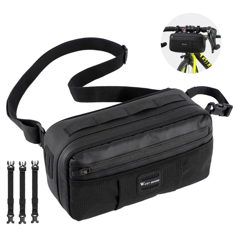 Oeste Biking-Multifunções Bicicleta Guiador Bag, Cintura Ombro, Ciclismo Quadro Bag, Grande Capacidade, MTB, Road Bike Acessórios - Image 1
