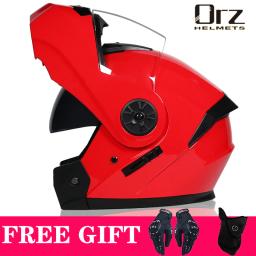 Mais recente DOT aprovado segurança modular flip capacete da motocicleta viagem corrida lente dupla capacete viseira interior - Image 4
