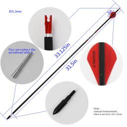 Flechas de carbono para tiro com arco, Flechas de tiro com arco composto, 31 polegadas, ID 5.2mm Spine, 300, 350, 400, 500, 600, 700, 12PCs - Image 3