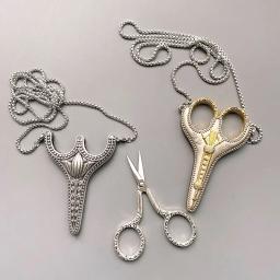 Tesoura retrô artesanal, tesoura vintage para artesanato, de aço inoxidável, com protetor para colar, 1 peça - Image 6