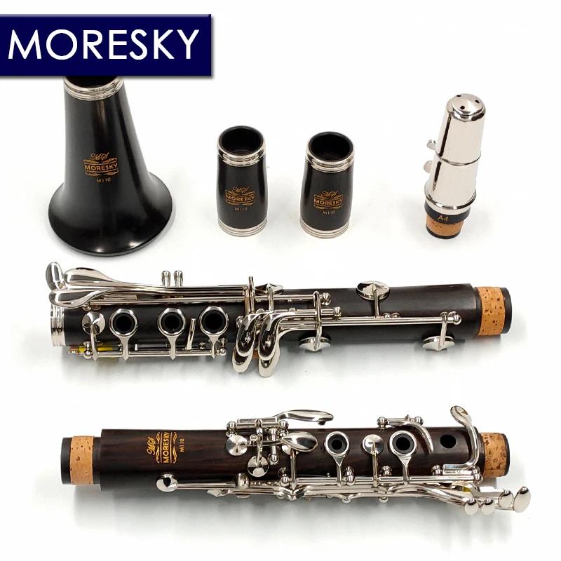 Moresky Professional Ebony Clarinete, Bb 17 Chaves Grenadilla, Sib Klarnet, M110 - Image 1