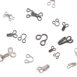 Prata e preto costura ganchos e fecho dos olhos, fecho para sutiã, casaco de pele, jaqueta, vestuário, acessórios de costura, 24pcs - Image 5