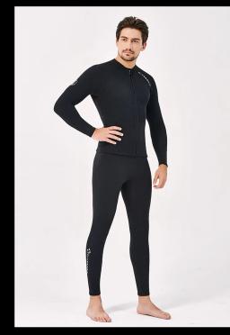 Roupa de mergulho masculina de neoprene 2mm, proteções queimaduras de manga comprida, surf, camiseta e calça quentes para natação - Image 5