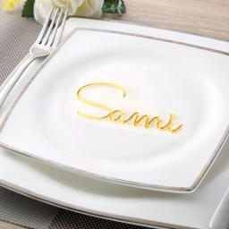 Cartões de mesa personalizados para configurações do local do casamento, convidados do corte do laser, configurações do local do casamento, noiva e noivo - Image 2