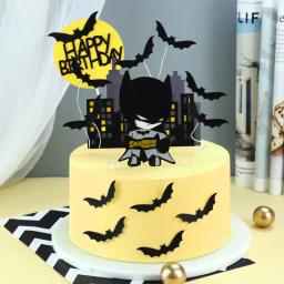 Decoração para comemoração de festas de aniversário infantil, 3 pçs, bastão, super herói, decoração de bolo, - Image 1