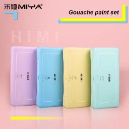 Conjunto de Tintas Miya Himi Guache, Tinta Aquarela Artista com Paleta, Arte de Pintura, Copo de Gelatina Não Tóxico, 18, 24 cores, 30ml - Image 2