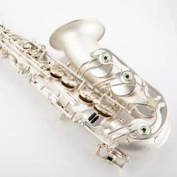 Prateada Saxofone Alto, instrumentos musicais, E Sax plano com bocal, Real Picture, profissional, novo - Image 5