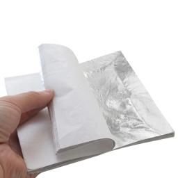 500 folhas/pacote imitação folha de folha de prata ouro cobre folhas de alumínio para a arte artesanato pintura costura prego crafting decoração - Image 4