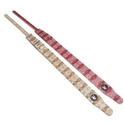 Correia de guitarra elétrica, couro estampa de pele de cobra, correias de baixo acústicas rosa, cinto - Image 1