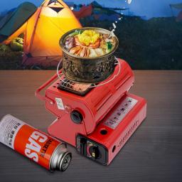 Aquecedor ao ar livre fogão de gás aquecedor viajar acampamento caminhadas equipamentos de piquenique uso duplo fogão aquecedor de ferro - Image 6
