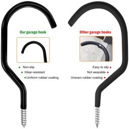 Conjunto de ganchos de garagem para armazenamento de bicicleta, peças, para parede, montagem teto, rodas de mangueira de jardim - Image 2