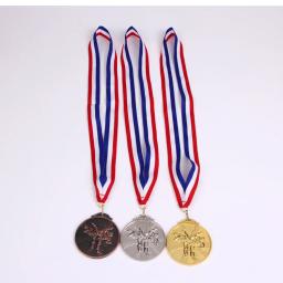 Medalha de Ouro e Prata, Medalha de Cor de Marca, Medalha de Impressão, Grátis em Branco, 6,5 cm - Image 3