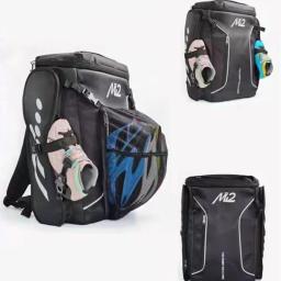 Bolsa de patinação para patins de velocidade inline, Sapatos Transportadora Carry, Mochila Esportiva, Capacete Protector Pads Pack, Sala lateral, Capacete - Image 3