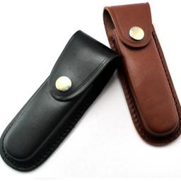 Estilo de caça Folding Pocket Knife Bainha, facas do exército suíço, coldre de couro, ferramentas portáteis, saco de lâmina fixa, bolsa - Image 1