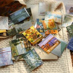 Vintage Van Gogh Monet adesivos decorativos, pintura mundialmente famosa coleção, DIY Scrapbooking, artesanato de selagem, 45 pcs - Image 3