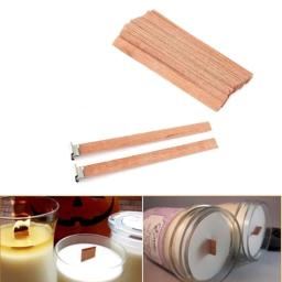 De madeira Velas Pavio com Tab Sustainer, DIY Vela Fazendo Suprimentos, Cera De Parffin De Soja, DIY Material De Vela, 20Pcs - Image 2