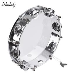 Muslady pandeiro de 8 polegadas, tamborim com tambor de mão e instrumento de percussão de tela dupla - Image 1