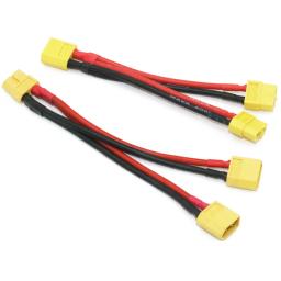 Arnês para conector de bateria xt60, cabo conector paralelo com extensão dupla, fio de silicone e bateria xt60, 1 peça - Image 3