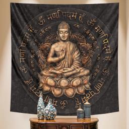 Tapete decorativo de mandala para casa, manta de mesa decorativa boêmia com estampa de buda para meditação de buda indiana - Image 3