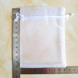 Sacos De Organza Com Cordão Para Embalagem De Jóias, Festa De Casamento, Decoração De Natal, Bolsa De Presente, 5x7, 7x9, 9x12cm, 100 Unidades por Lote - Image 4