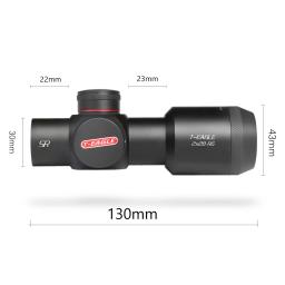 T-Eagle SR 2X28 Tactical Rifle Scope Vermelho Verde Retículo Airsoft Riflescope Esporte ao ar livre Caça Óptica Tiro Glock Gun Sight luneta t eagle - Image 5