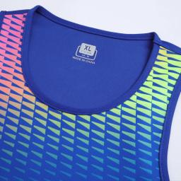 Homem correndo agasalhos 2021 ternos de pista e campo maratona secagem rápida atletismo colete + shorts conjunto esporte da equipe - Image 4